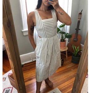 MADEWELL APRON STYLE DRESS with CUTOUTS